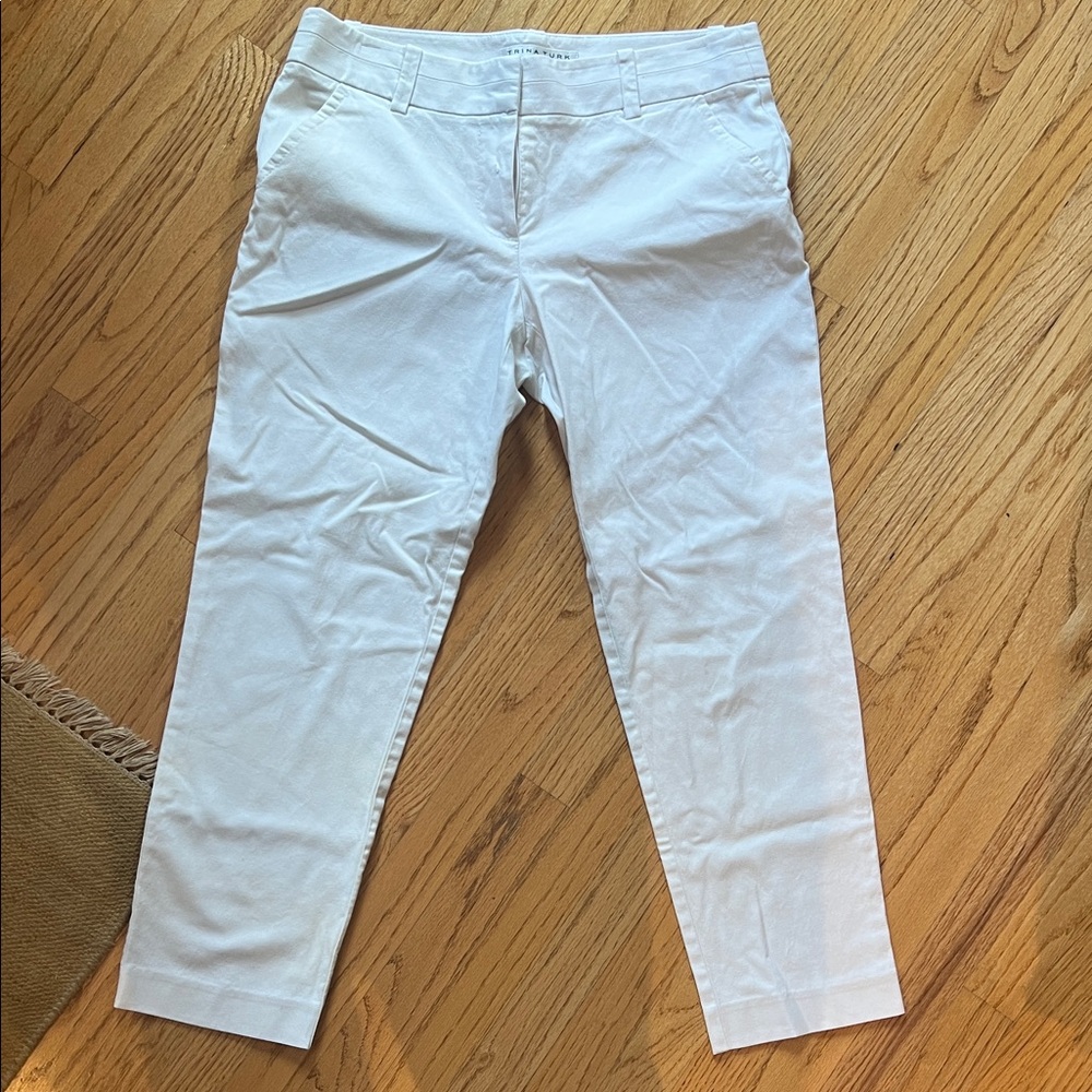 Trina Turk White Cropped Pants